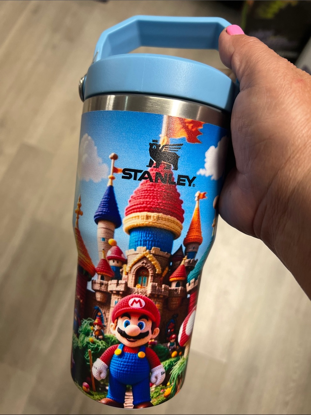 Stanley Kids Super Mario Castle Tumbler in Blue and Red